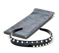 ZJIEYU Gafas de Sol Punk Rivets, Estilo Rockero para Mujer y Hombre, Protección Solar, con Estuche, para Disfraces y Cosplay Del Año 2000