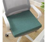 ZJIQOH Cojín Elevador Extra Grueso En Espuma Viscoelástica, Cojines Sillas Cuadrados Lavables Extraíbles, Asiento Antideslizante para Interior Jardín Cocina(Green,50 x 50 x 5 cm)