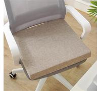 ZJIQOH Cojín Elevador Extra Grueso En Espuma Viscoelástica, Cojines Sillas Cuadrados Lavables Extraíbles, Asiento Antideslizante para Interior Jardín Cocina(Light Brown,40 x 40 x 8 cm)