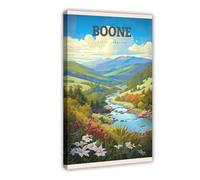 ZJIXAOSD Boone Appalachian Trail Travel National Parks North Carolina Art Great Smoky Mountains Nature Lienzo decorativo para pared, pósteres para decoración de pared, hogar, bar, restaurante, garaje