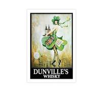 ZJIXAOSD Dunville Whisky Vintage Food and Drink Poster Canvas Art Wall Decor Posters Home Bar Restaurant Garage Cafe Logo Gift 60 x 90 cm
