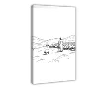 ZJIXAOSD Lienzo decorativo minimalista con texto en inglés "A Lost Sheep Christianity", arte de línea minimalista de Jesús y ovejas, pósteres para decoración de pared, hogar, bar, restaurante, garaje