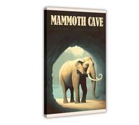 ZJIXAOSD Lienzo moderno con diseño de Mammoth Cave National Park, viajes al parque nacional de Estados Unidos, senderismo en la montaña del desierto, póster moderno para pared, pinturas para sala de