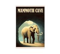 ZJIXAOSD Lienzo moderno con diseño de Mammoth Cave National Park, viajes al parque nacional de Estados Unidos, senderismo en la montaña del desierto, póster moderno para pared, pinturas para sala de