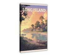 ZJIXAOSD Long Island Travel - Lienzo decorativo vintage para pared, póster decorativo para el hogar, bar, restaurante, garaje, cafetería, logotipo, regalo, 20 x 30 pulgadas (50 x 75 cm)