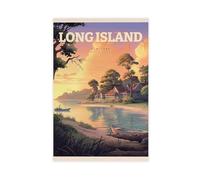 ZJIXAOSD Long Island Travel - Lienzo decorativo vintage para pared, póster decorativo para el hogar, bar, restaurante, garaje, cafetería, logotipo, regalo, 20 x 30 pulgadas (50 x 75 cm)