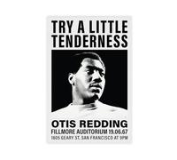 ZJIXAOSD Otis Redding - Lienzo decorativo retro con música en blanco y negro, póster e impresiones estéticas para habitación, dormitorio, oficina, 40 x 60 cm