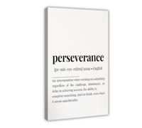 ZJIXAOSD Póster de definición de perseverancia, citas motivacionales, ajetreo, molienda, éxito, póster de arte de pared, pósteres e impresiones estéticas para habitación, dormitorio, oficina