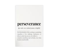 ZJIXAOSD Póster de definición de perseverancia, citas motivacionales, ajetreo, molienda, éxito, póster de arte de pared, pósteres e impresiones estéticas para habitación, dormitorio, oficina