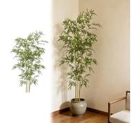 ZJKXJH Bambu Artificial Planta de Bambú Artificial para Exterior, Bambú Artificial para Privacidad (5/10/20 Unidades), Desmontable(5 pcs,H-2.1m (6.9ft))