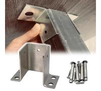 ZJKXJH Base para Postes de Madera Bases de Columna de Acero Inoxidable 3x3/4x4/5x5/6x6/7x7/8x8/9x9/10x10/12x12/13x13/14x14/15x15cm, Soporte para Poste Exterior(200x200x100mm)