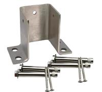 ZJKXJH Base para Postes de Madera Estabilizador de Postes para Cercas de Patio con Tornillos de Montaje: Soporte de Acero Inoxidable para Asegurar Estructuras(7.9x7.9x3.9in/200x200x100mm)