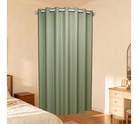 ZJKXJH Probador Tienda de Ropa El Vestidor Simple Plegable para Centro Comercial, Las Cortinas Opacas en Forma de C Protegen La Privacidad(C Curtain,35in/88.9cm Gold Rod)