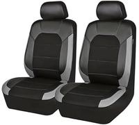 zjlgs Fundas para Asientos Delanteros De Coche Aptas para Mercedes Benz C300 C220 C220Sport Sedan,Protectores De Asientos De Cuero Fundas De Asiento Impermeables,Black-Grey