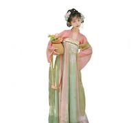 ZJLZJLO Vestido Hanfu Chino, Falda Bordada Estilo Dinastía Tang Para Mujer (XS-L),S,Pink