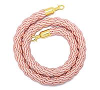 ZJMA Barrera Cuerda Barrera De Cuerda De Cáñamo Trenzada para Control De Multitudes, Cuerda Tejida De Puntal De 90/150/200/300 Cm con Ganchos, Cuerda De Obstáculo para Bar, Hoteles, Cines, Entrada