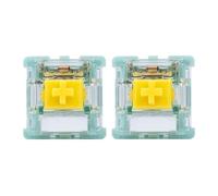 Zjmehty Kutethy X Gateron Jade Series - Interruptor mecánico de doble fase, amarillo V3 Pro, 3 pines, 55 gf, lineal, pre lubed/RGB/LED (amarillo V3 Pro, 72 unidades)