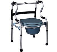 ZJN-JN Silla plegable for discapacitados en Old Man grueso de aleación de aluminio Walker (sin Rueda/n Asiento Plate) antideslizante bastón con el Hospital Sillas de ruedas de baño