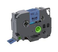 ZJNWTVUH 1 Uds Cinta de Etiquetas 24mm Negro sobre Blanco TZe251 TZe 251 651 451 551 751 Compatible con Impresora de Etiquetas(Black on Blue)