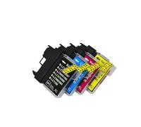 ZJNWTVUH Cartucho de Tinta Compatible para DCP-J140W DCP-145C DCP-165C DCP-185C DCP-195C DCP-197C Funciona con LC38 LC11 LC61 LC63 LC65 LC67 LC980 LC110 Instinter Modelos(1SET)