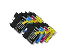 ZJNWTVUH Cartucho de Tinta Compatible para DCP-J140W DCP-145C DCP-165C DCP-185C DCP-195C DCP-197C Funciona con LC38 LC11 LC61 LC63 LC65 LC67 LC980 LC110 Instinter Modelos(2SET)