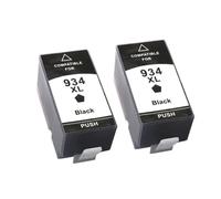 ZJNWTVUH Compatible con Cartuchos de Tinta 934XL 935XL 934 935 para 934 935 Officejet Pro 6812 6830 6815 6835 6230 6820 Reemplazo Universal de Impresora(2PCS Black)