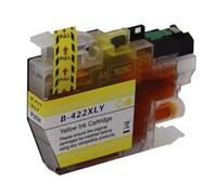 ZJNWTVUH Compatible con el Cartucho de Tinta LC422 LC422XL Funciona con MFC-J5340DW J5345DW J5740DW J6540DW J6940DW(LC422XL Y)