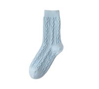 ZJPJMXNN Calcetines Termicos Calcetines Cálidos En El Tubo Medio Espesado De Otoño E Invierno Calcetines para Mujeres-Azul Claro-código Promedio