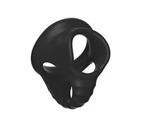 ZJPOJPH Anillo de silicona for pene, anillo for pene con cinturón for el escroto, anillo for testículos, anillo de castidad, extensor de bolas, juguetes sexuales for hombres y parejas.(Schwarz)