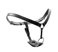 ZJPOJPH Cinturón de castidad de cuero con consolador doble ajustable individualmente for hombres y mujeres.(Lederhose -No Dildos)