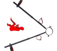 ZJPOJPH Divisor de piernas SM con esposas for tobillos, collar de esposas, cama sexual SM, restricción forzada en posición fija, dispositivo de esclavitud con collar for mujeres y parejas