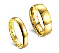 ZJPOJPH Juego de 2 anillos de acero inoxidable for el glande del pene, anillos metálicos for el pene, joyería íntima for el prepucio, anillos for el glande, bondage erótico for hombres y parejas.(Gold