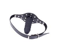 ZJPOJPH Mordaza de boca con consolador ajustable, juguete sexual, mordaza for pene, mordaza for consolador, entrenador de boca, mordaza erótica for hombres y mujeres, parejas.(10CM)