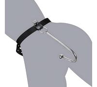ZJPOJPH Tapón anal de metal con gancho SM, tapón anal con cuerda de cuero ajustable, cinturón de castidad, juguetes anales for hombres y mujeres.