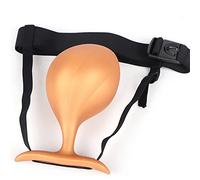 ZJPOJPH Tapón anal de silicona con correa y bola de acero, consolador portátil con arnés y cinturón, dilatador anal de silicona con cuentas anales for mujeres y hombres.(Schwarz-L)