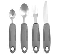 ZJRDYYK Juego de 4 utensilios adaptativos con peso para pacientes con temblores y Parkinson, utensilios adaptativos para comer de forma independiente, utensilios adaptativos para adultos mayores y