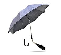 ZjRight Sombrilla Universal para Cochecito de Bebé, 80 cm Parasoles de Silla de Paseo con Revestimiento UV para Protección UV 50+, con un mango de paraguas, para Cochecito & Silla de Paseo - Gris