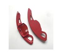 ZJSSJZ Paleta Cambio Volante Levas Cambio Marchas ABS con Impresión Fibra Carbono para Golf MK5 MK6 GTI R Passat B6 B7 Beetle Jetta MK5 R36 R20(Red Carbon Print)