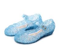 ZJstyle - Zapatos de princesa para niñas, zapatos de baile Mary Jane, zapatos de vestir para niñas, zapatos de Cenicienta, zapatos planos de princesa Elsa, zapatos de gelatina, sandalias de reina de