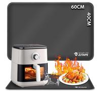 ZJTAPE Base ignífuga, estera de protección contra el calor, 60 x 40 cm, resistente al calor para protección de encimeras, antideslizante e impermeable, alfombrilla de silicona para microondas