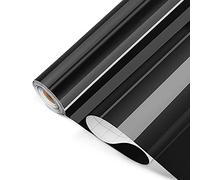 ZJTAPE Rollo Vinilo Adhesivo Negro 30,5 cm x 500 cm - Negro Brillante Vinilo Autoadhesivo Permanente, para Manualidades.