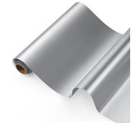 ZJTAPE Vinilo Adhesivo Plata Mate - Película de Vinilo Permanente - 30,5 x 250 cm, Metálica Mate Vinilo Autoadhesiva para camafeo y Máquinas de Corte, DIY Decoración, Manualidades