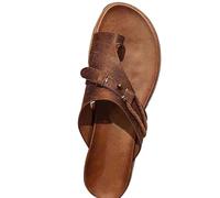 ZJTBDATG Sandalias Ortopedicas Mujer Verano Correctoras Bunion Corrector Zapatos PU Zapatillas Corrector de Juanetes Ortopédico Casuales para la Playa Sandalias de Verano Elegantes,Marrón,36 EU