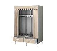 ZJTHY Armario portátil de tela Oxford con cortina estable y portátil, organizador de armario, ahorro de espacio para dormitorio