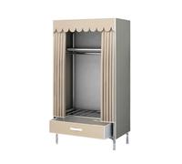 ZJTHY Armario portátil de tela Oxford con cortina estable y portátil, organizador de armario, ahorro de espacio para dormitorio