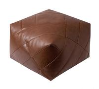 ZJTHY Bolsa de Almacenamiento de Cuero Ottomans Almacenamiento Retro Taburete de Almacenamiento Plegable de Almacenamiento con Cremallera para Sala de Estar