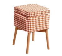 ZJTHY Fibra Mezcla Otomanos Almacenamiento Lavable extraíble Otomana con Patas de Madera Almacenamiento Heces de Reposo de pie 12.9 x 18.5in