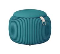 ZJTHY Otomanos de Cuero sintético con Marco de Madera de Alta resiliencia Espuma Pouf otomana de pie Redondo de pie 18.8 x 13.7 Pulgadas