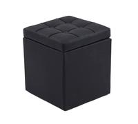 ZJTHY Otomanos de Fibra sintética con Marco de Madera Otomana de Almacenamiento Cuadrado Moderno con Patas para la Sala de Estar Dormitorio Dormitorio