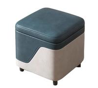 ZJTHY Otomanos de poliéster con Marco de Madera con Estilo de pie Cuadrado otomano con Patas Pouf otomana de Relleno Compacto 11.8in